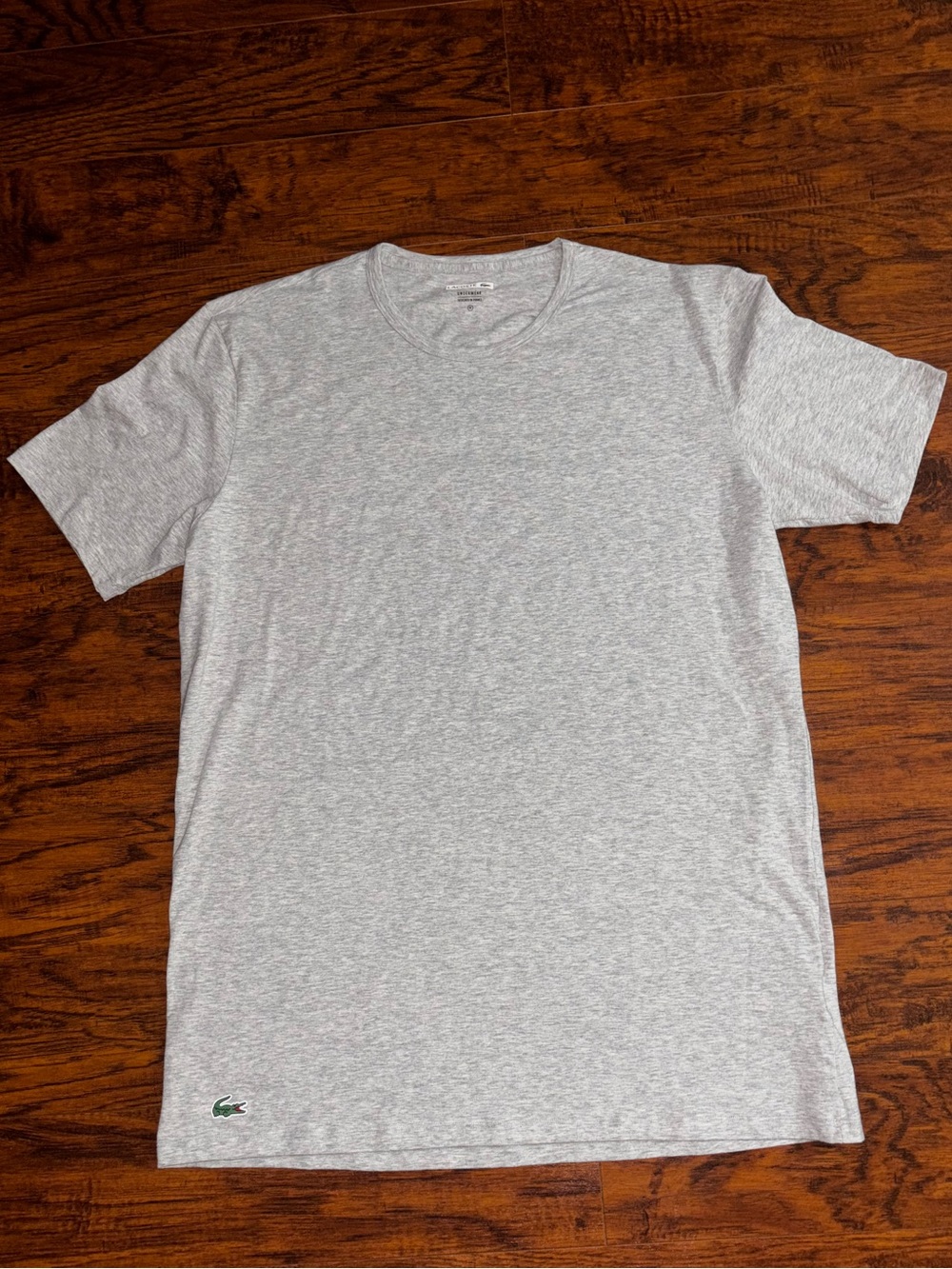 Lacoste Underwear Crew Neck Short Sleeve Tee Gray 95% Cotton Stretch T-Shirt